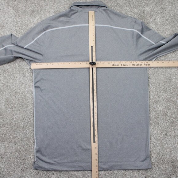 Nike Golf Michigan State Polo Shirt Mens Small Gray Tour Performance L/S Stretch - Picture 10 of 13
